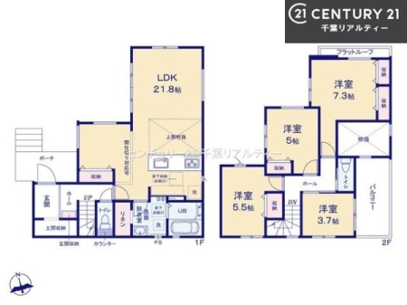 Ԏ} 4LDK̖͓IȊԎILDK͂ƂԂŁAƑƂ̒c񎞊ԂAw[̂ɂȂ܂ˉƑƂ̒[܂ARƏΊ炪łI