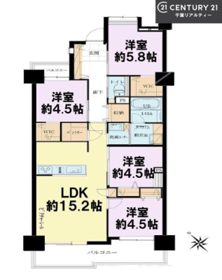 Ԏ} 4LDK̖͓IȊԎILDK͂ƂԂŁAƑƂ̒c񎞊ԂAw[̂ɂȂ܂ˉƑƂ̒[܂ARƏΊ炪łI