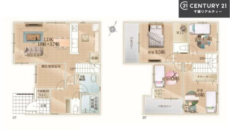 Ԏ} 4(5)LDK̖͓IȊԎILDK͂ƂԂŁAƑƂ̒c񎞊ԂAw[̂ɂȂ܂ˉƑƂ̒[܂ARƏΊ炪łI