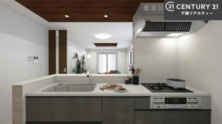 �����\�z�}(����) �Ζʎ��V�X�e���L�b�`�����̗p���Ă��܂��I���Ƒ��̃R�~���j�P�[�V���������R�Ƒ�����݌v�ł��B
���q�l�ɂ��ڂ��͂��̂Ŋ������ł��ˁB���[�͂�����܂��I�i�L�b�`���C���[�W�}�j