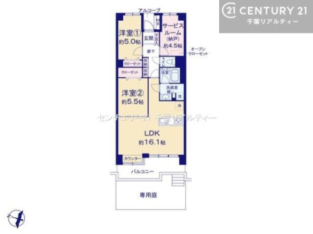 �Ԏ��} 2�̋����ɉ����A�T�[�r�X���[���������2SLDK�̊Ԏ��B
���ւ�ݑ�[�N�X�y�[�X�A���[�����Ȃǃ��C�t�X�^�C���ɍ��킹�đ��ړI�Ɋ��p�ł��܂��B