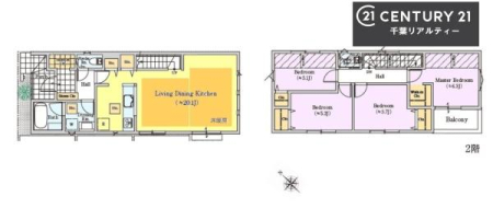 �Ԏ��} 4LDK�̂�Ƃ肠��Ԏ��́A�Ƒ����ꂼ��̋��ꏊ���m�ۂ��A
LDK�𒆐S�ɂ��������Œc���̎��Ԃ��L���ɁB
�S�����[�����ŏZ��Ԃ���������ۂĂ�݌v�ł��B