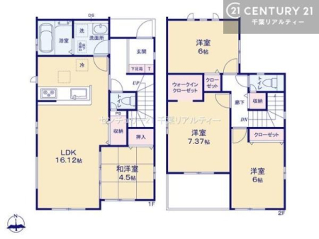 �Ԏ��} 4LDK�̊Ԏ��́A���Ƒ����ꂼ��̃v���C�x�[�g��Ԃ��m�ۂ��Ȃ���A���r���O�𒆐S�Ɏ��R�ƏW�܂��o�����X�̗ǂ��v�����ł��B