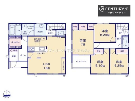 �Ԏ��} 4LDK�̂�Ƃ肠��Ԏ��́A�Ƒ����ꂼ��̋��ꏊ���m�ۂ��A
LDK�𒆐S�ɂ��������Œc���̎��Ԃ��L���ɁB
�S�����[�����ŏZ��Ԃ���������ۂĂ�݌v�ł��B