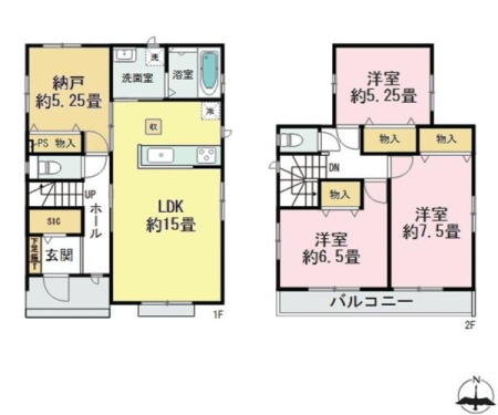 �Ԏ��} 4LDK�̊Ԏ��́A���Ƒ����ꂼ��̃v���C�x�[�g��Ԃ��m�ۂ��Ȃ���A���r���O�𒆐S�Ɏ��R�ƏW�܂��o�����X�̗ǂ��v�����ł��B