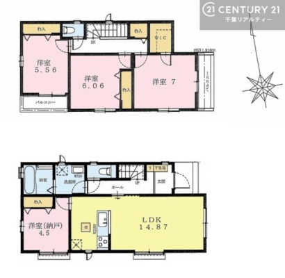 �Ԏ��} 4LDK�̊Ԏ��́A���Ƒ����ꂼ��̃v���C�x�[�g��Ԃ��m�ۂ��Ȃ���A���r���O�𒆐S�Ɏ��R�ƏW�܂��o�����X�̗ǂ��v�����ł��B