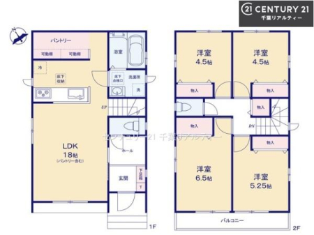 �Ԏ��} 4LDK�̂�Ƃ肠��Ԏ��́A�Ƒ����ꂼ��̋��ꏊ���m�ۂ��A
LDK�𒆐S�ɂ��������Œc���̎��Ԃ��L���ɁB
�S�����[�����ŏZ��Ԃ���������ۂĂ�݌v�ł��B