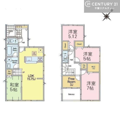 �Ԏ��} 4LDK�Ƀt���[���[�����v���X�����A��Ƃ�Ǝ��R�x�����˔��������͓I�ȊԎ��B
���Ƒ����ꂼ��̃v���C�x�[�g��Ԃ���������m�ۂ��Ȃ���A�t���[���[�������邱�Ƃŕ�炵�̕��������ƍL����܂��B