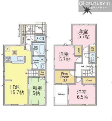 �Ԏ��} 4LDK�Ƀt���[���[�����v���X�����A��Ƃ�Ǝ��R�x�����˔��������͓I�ȊԎ��B
���Ƒ����ꂼ��̃v���C�x�[�g��Ԃ���������m�ۂ��Ȃ���A�t���[���[�������邱�Ƃŕ�炵�̕��������ƍL����܂��B