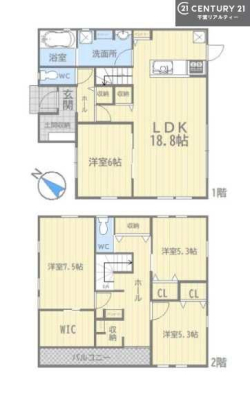 間取り図 4LDKの魅力的な間取り！LDKはゆったりとした空間で、ご家族との団らん時間が、より一層充実したものになりますね家族との仲が深まり、自然と笑顔が増えそうです！